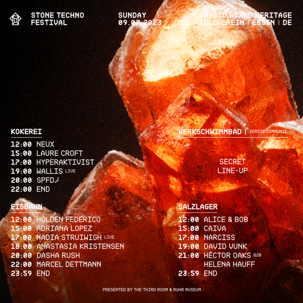 08./09.07.2023 Stone Techno Festival 2023 Running Order Sunday